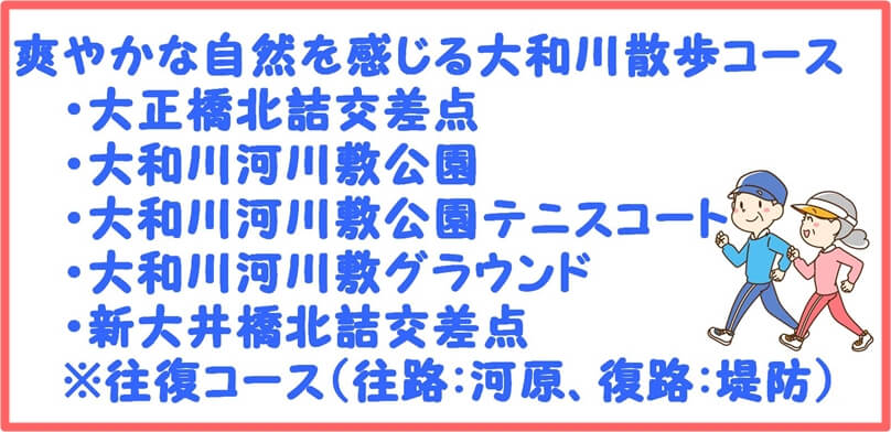 爽やか自然を感じる大井川散歩コース