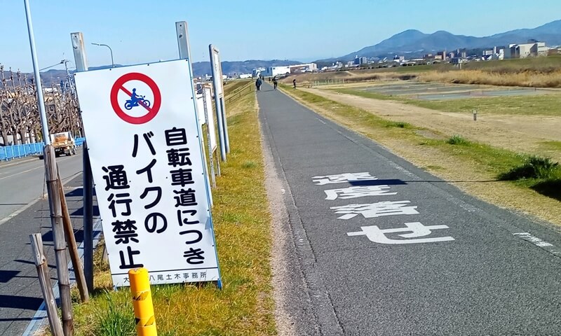 大和川の堤防