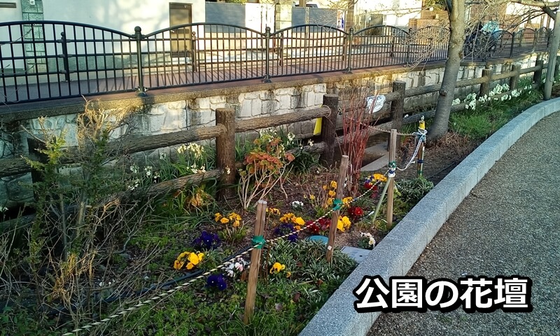 安中町5丁目公園の花壇